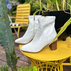ALDO shoes wide fit white ankle boots